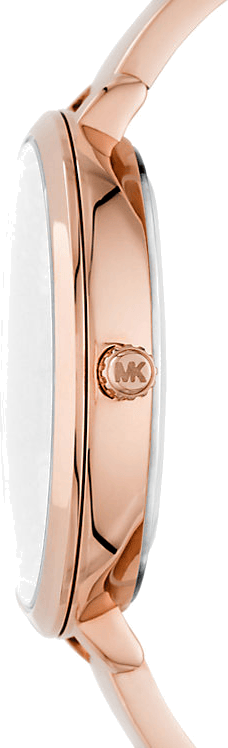 Michael Kors Charley Quartz Crystals Rose Gold Dial Rose Gold Steel Strap Watch For Women - MK4433