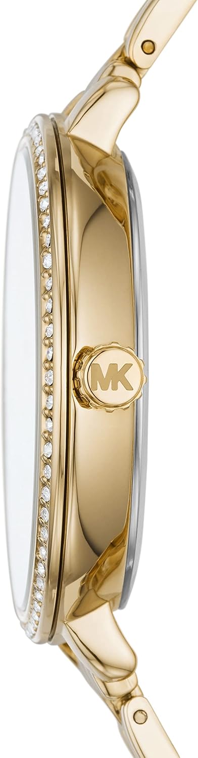 Michael Kors Charley Three-Hand Quartz Gold Dial Gold Steel Strap Watch for Women - MK4399
