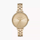 Michael Kors Charley Three-Hand Quartz Gold Dial Gold Steel Strap Watch for Women - MK4399