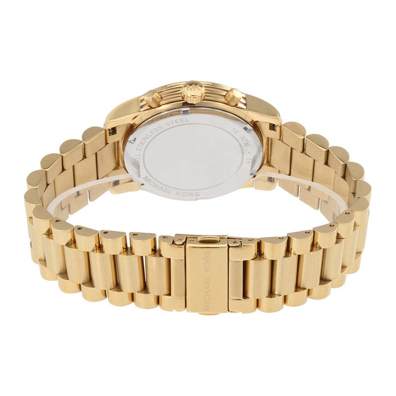 Michael Kors Cooper Gold Dial Gold Steel Strap Watch for Women - MK6274