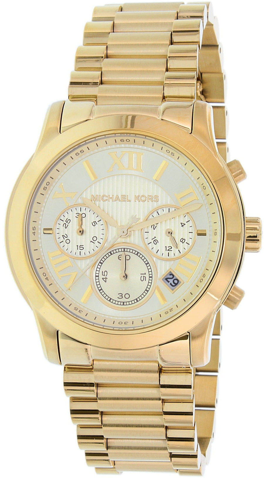 Michael Kors Cooper Gold Dial Gold Steel Strap Watch for Women - MK6274