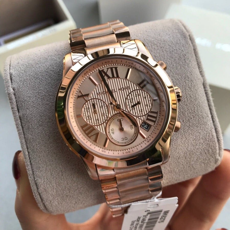 Michael Kors Cooper Rose Gold Rose Gold Steel Strap Watch for Women - MK6275