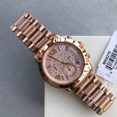 Michael Kors Cooper Rose Gold Rose Gold Steel Strap Watch for Women - MK6275