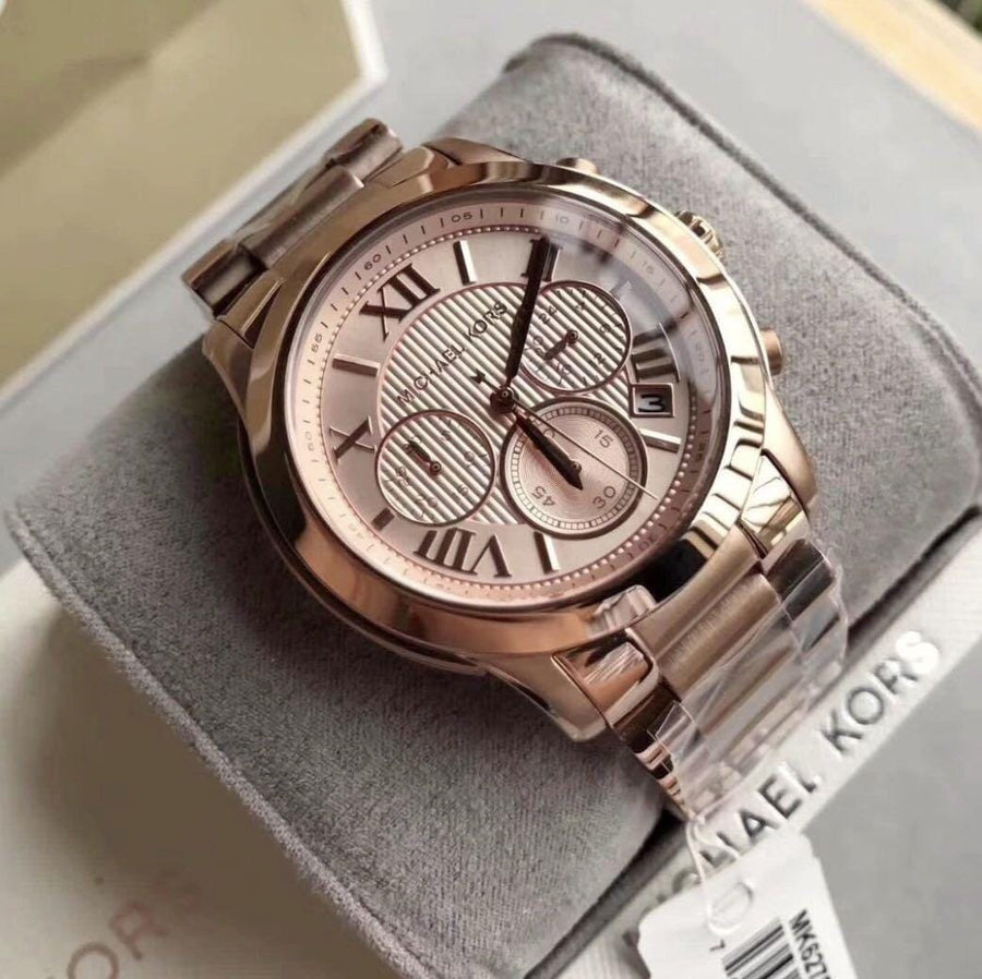Michael Kors Cooper Rose Gold Rose Gold Steel Strap Watch for Women - MK6275