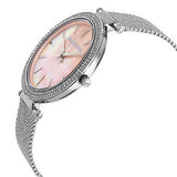 Michael Kors Darci Analog Pink Dial Silver Mesh Bracelet Watch For Women - MK4518