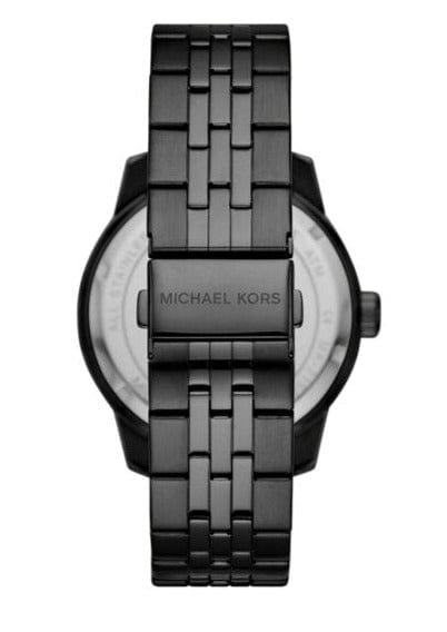 Michael Kors Cunningham Chronograph Black Dial Black Steel Strap Watch For Men - MK7157