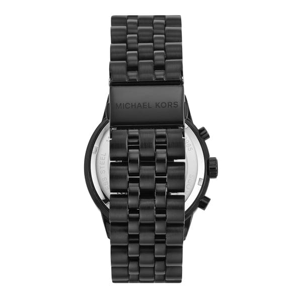 Michael Kors Cunningham Chronograph Black Dial Black Steel Strap Watch For Men - MK8965