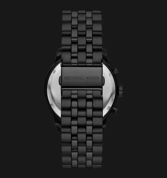 Michael Kors Cunningham Chronograph Black Dial Black Steel Strap Watch For Men - MK8965
