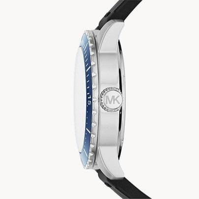 Michael Kors Cunningham Multifunction Blue Dial Black Rubber Strap Watch For Men - MK7160