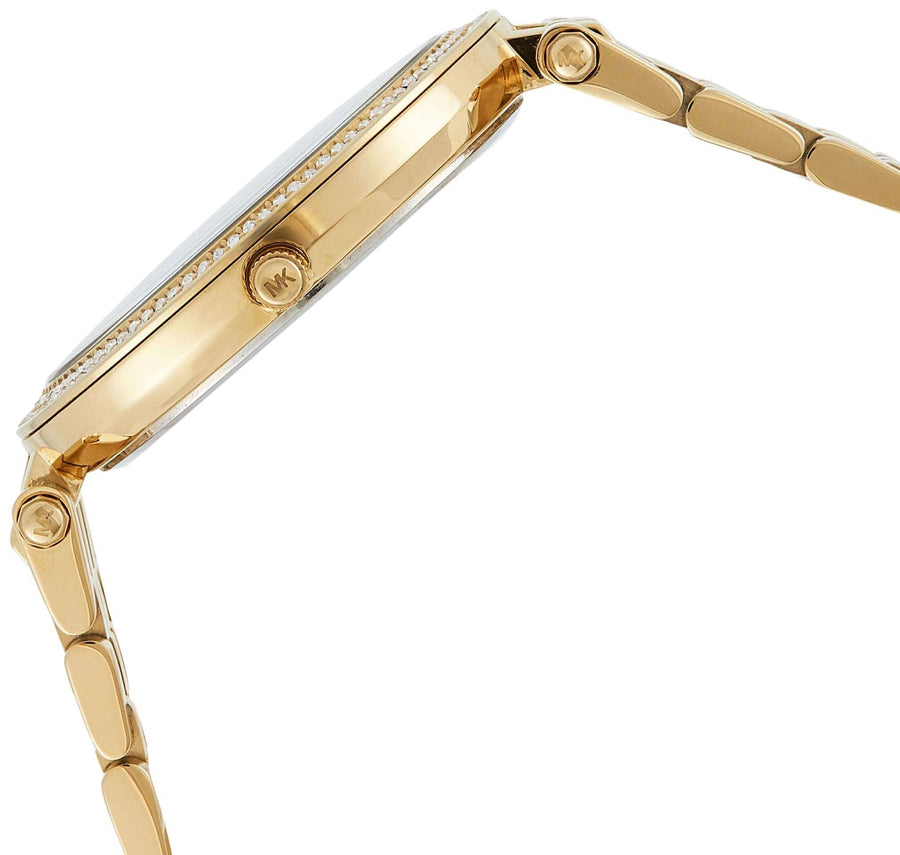 Michael Kors Darci Blue Dial Gold Steel Strap Watch for Women - MK3406
