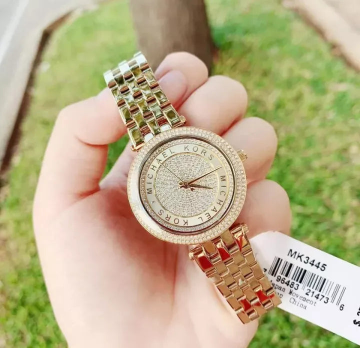 Michael Kors Darci Gold Dial Gold Steel Strap Watch for Women - MK3445