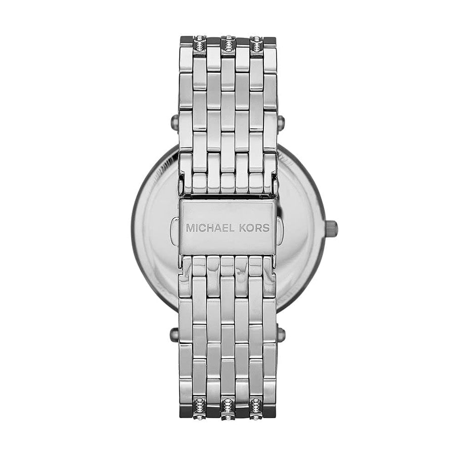 Michael Kors Darci Orange Dial Silver Stainless Steel Strap Watch for Women - MK3218