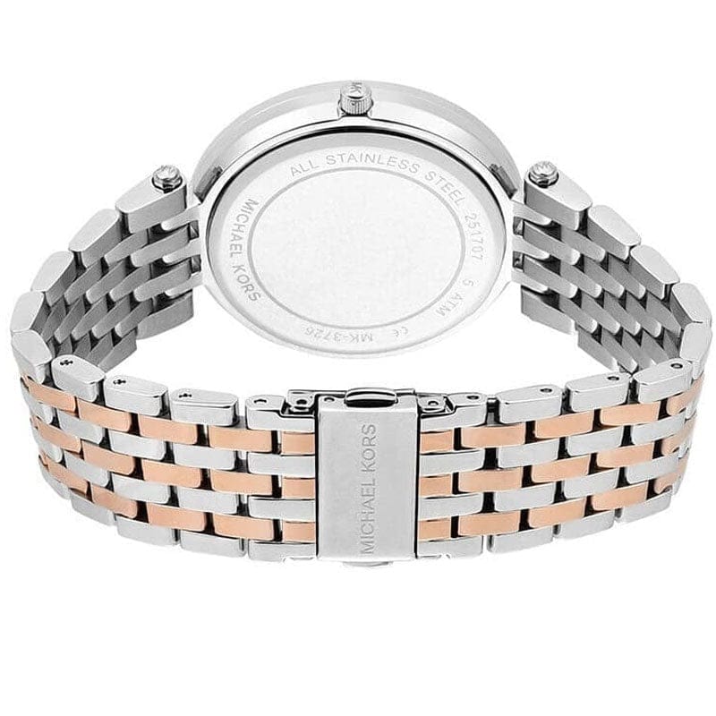 Michael Kors Darci Purple Dial Two Tone Steel Strap Watch for Women - MK3353