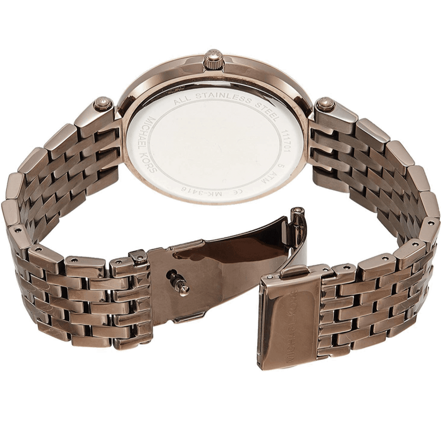 Michael Kors Darci Quartz Brown Dial Brown Steel Strap Watch For Women - MK3416