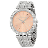 Michael Kors Darci Orange Dial Silver Stainless Steel Strap Watch for Women - MK3218