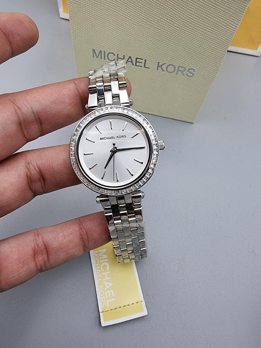 Michael Kors Darci Silver Dial Silver Stainless Steel Strap Watch for Women - MK3364