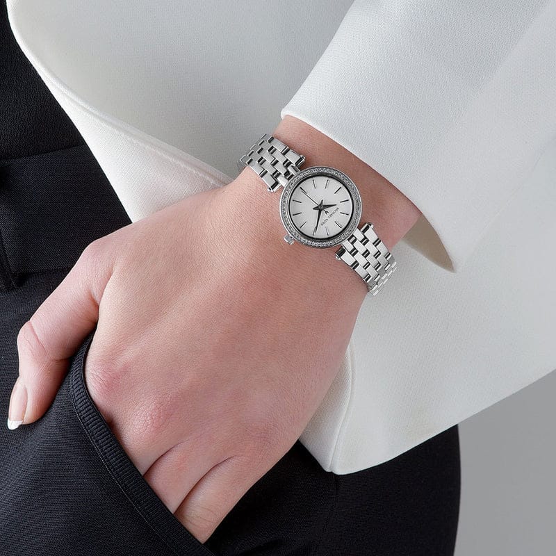 Michael Kors Darci Silver Dial Silver Steel Strap Watch for Women - MK3294
