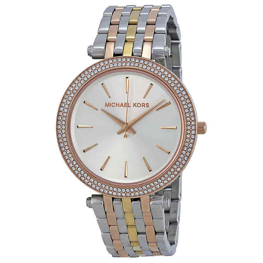 Michael Kors Darci Silver Dial Two Tone Stainless Steel Strap Watch for Women - MK3203