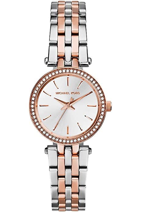 Michael Kors Darci Silver Dial Two Tone Stainless Steel Strap Watch for Women - MK3203