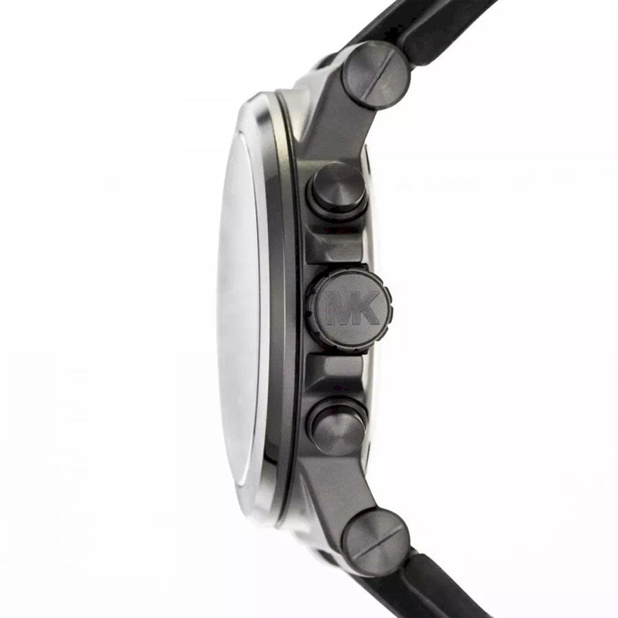Michael Kors Dylan Black Dial Black Rubber Strap Watch for Men - MK8152