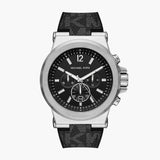 Michael Kors Dylan Chronograph Black Dial Black Rubber Strap Watch For Men - MK8903