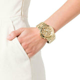 Michael Kors Dylan Gold Dial Gold Steel Strap Watch for Women - MK5313