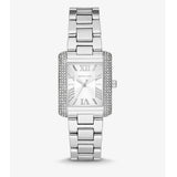 Michael Kors Emery Three-Hand Crystals White Dial Silver Steel Strap Watch for Women - MK4642