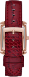 Michael Kors Emery Quartz Diamonds Silver Dial Red Leather Strap Watch For Women - MK4689