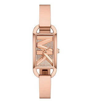 Michael Kors Empire Pavé Analog Rose Gold Dial Rose Gold Steel Strap Watch for Women - MK4858