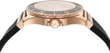 Michael Kors Everest Analog Rose Gold Dial Black Silicone Strap Watch For Women - MK7358