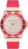 Michael Kors Everest Analog Rose Gold Dial Pink Silicone Strap Watch For Women - MK7359