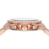 Michael Kors Everest Chronograph Crystals Rose Gold Dial Rose Gold Steel Strap Watch For Women - MK7235
