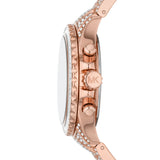Michael Kors Everest Chronograph Crystals Rose Gold Dial Rose Gold Steel Strap Watch For Women - MK7235