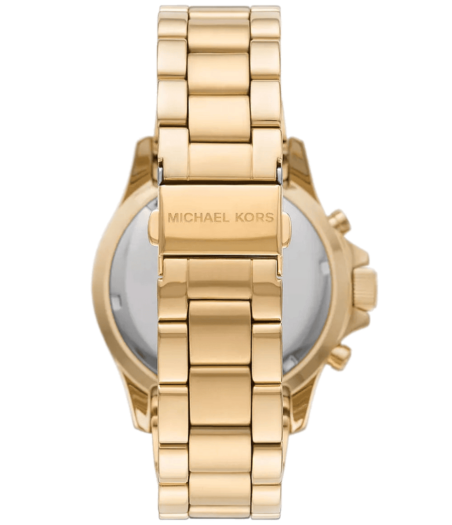 Michael Kors Everest Chronograph Gold Dial Gold Steel Strap Watch For Women - MK7210