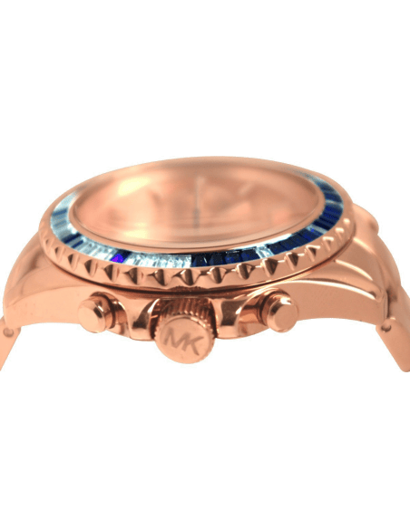 Michael Kors Everest Chronograph Rose Gold Dial Rose Gold Steel Strap Watch For Women - MK5755