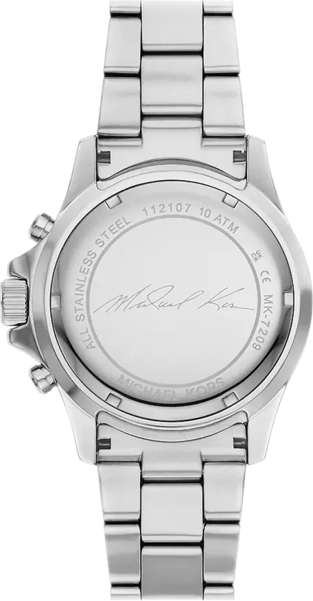 Michael Kors Everest Chronograph Black Dial Two Tone Steel Strap Watch For Women - MK7209