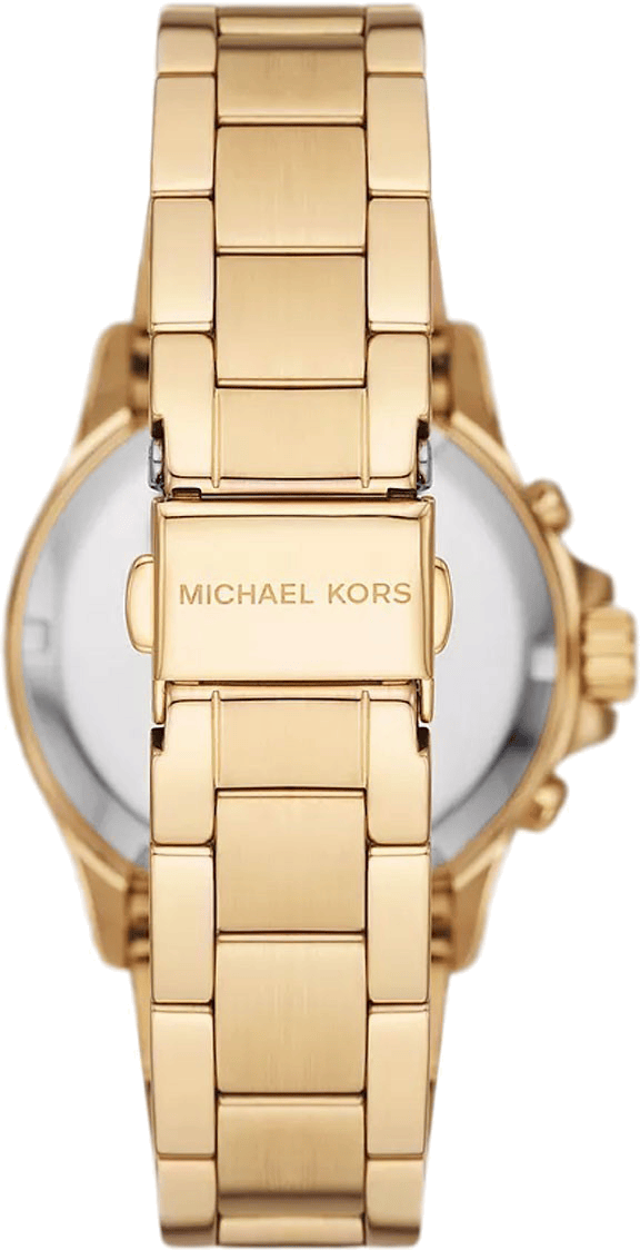 Michael Kors Everest Chronograph White Dial Gold Steel Strap Watch For Women - MK7212