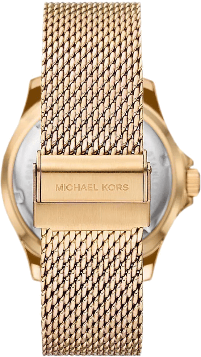 Michael Kors Everest Chronograph Gold Dial Gold Mesh Strap Watch For Men - MK9083