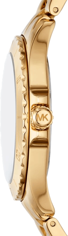 Michael Kors Everest Three-Hand Black Dial Gold Steel Strap Watch For Men - MK9078