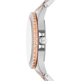 Michael Kors Everest Three Hand Rose Gold Dial Two Tone Steel Strap Watch For Women - MK7402