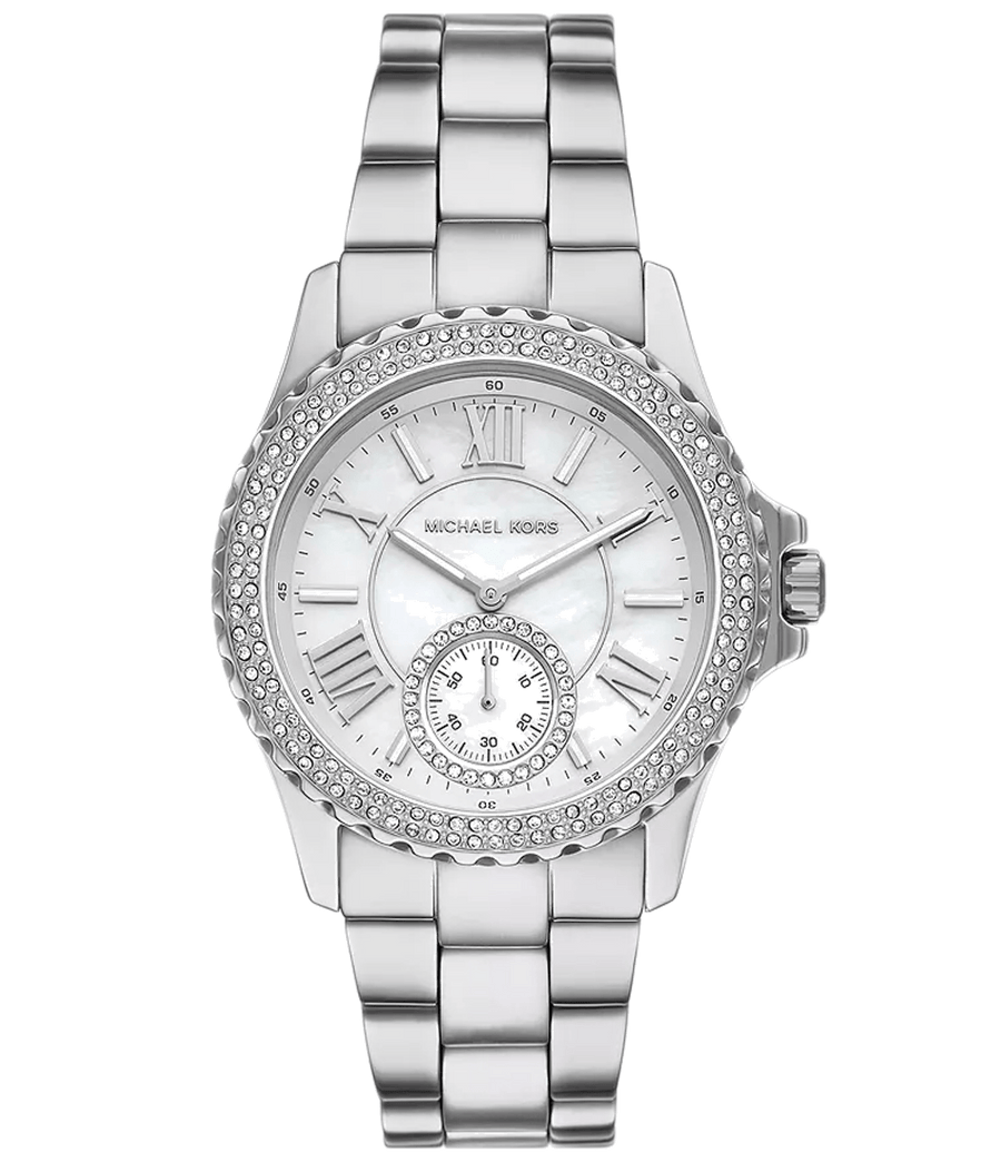 Michael Kors Everest Three hand Silver Dial Silver Steel Strap Watch For Women - MK7403