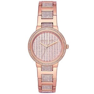 Michael Kors Gabbi Rose Gold Dial Rose Gold Steel Strap Watch For Women - MK3986