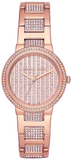 Michael Kors Gabbi Rose Gold Dial Rose Gold Steel Strap Watch For Women - MK3986