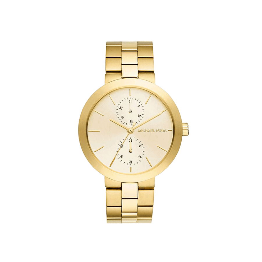 Michael Kors Garner Quartz Gold Dial Gold Steel Strap Watch For Women - MK6408