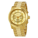 Michael Kors Runway Gold Dial Gold Steel Strap  Watch for Men - MK8077