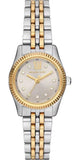 Michael Kors Lexington Three-Hand Silver Dial Two Tone Steel Strap Watch for Women - MK4815