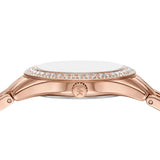 Michael Kors Harlowe Three-Hand Rose Gold Dial Rose Gold Steel Strap Watch for Women - MK4845
