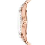 Michael Kors Harlowe Rose Gold Dial Rose Gold Steel Strap Watch For Women - MK4710