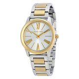 Michael Kors Hartman Quartz White Dial Two Tone Steel Strap Watch For Women - MK3521