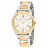 Michael Kors Hartman Quartz White Dial Two Tone Steel Strap Watch For Women - MK3521